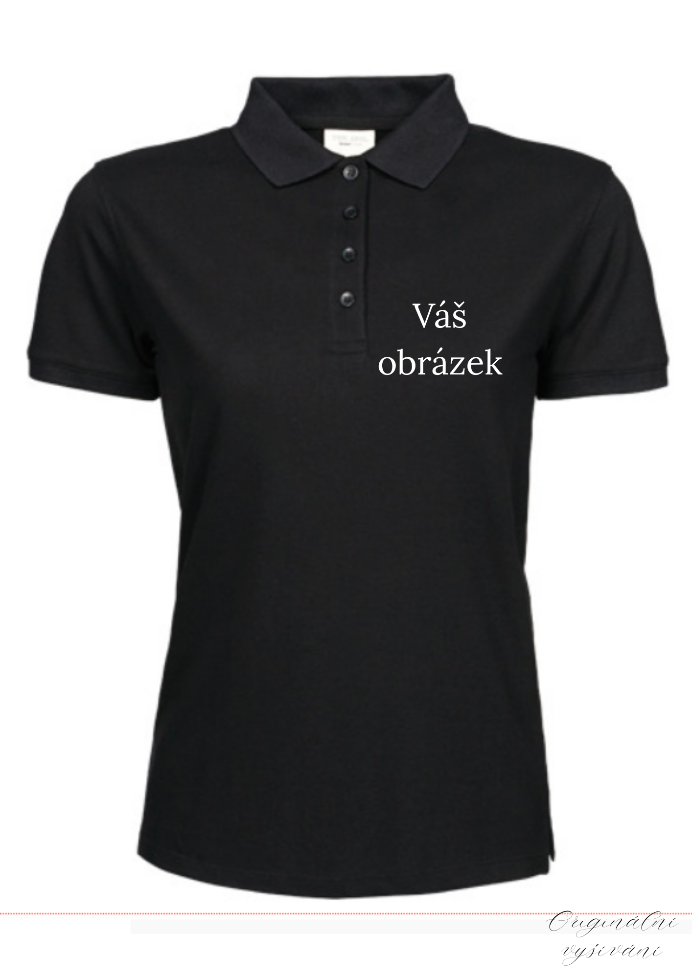 Dámská polo košile s výšivkou na přání - organická bavlna